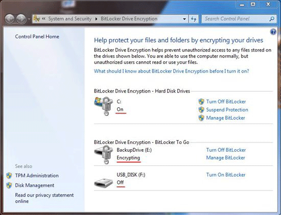 BitLocker Drive Encryption